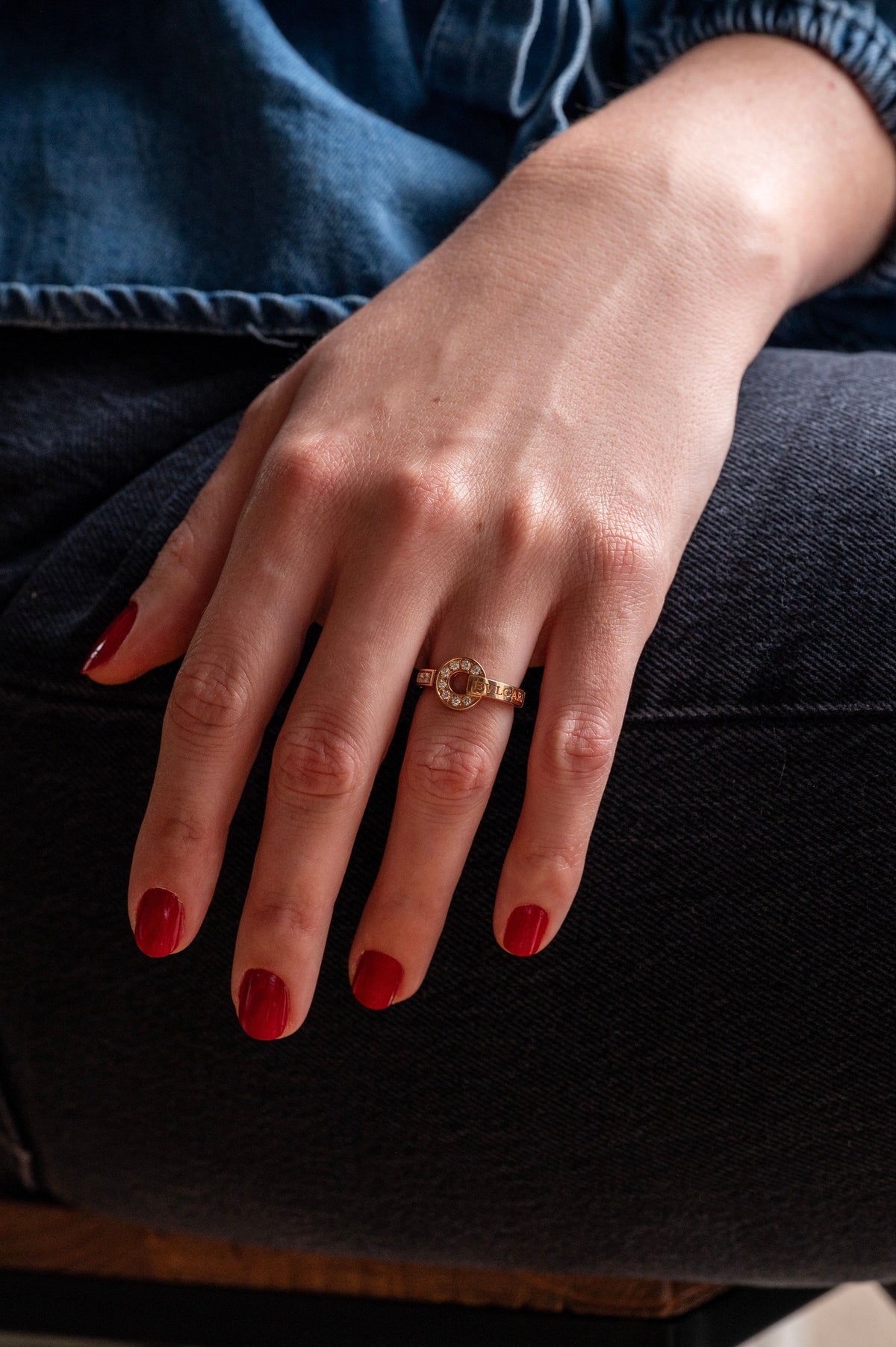 bague bulgari or rose et diamant